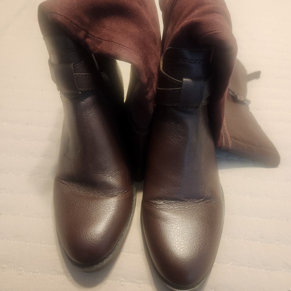Franco Sarto Dark Brown Over the Knee Boots